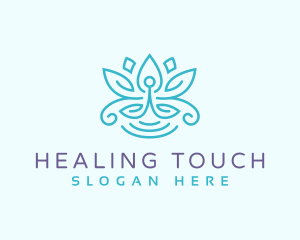 Yoga Zen Lotus logo design