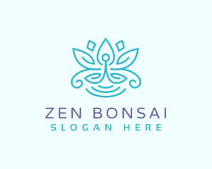 Yoga Zen Lotus logo design