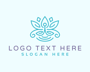 Leaf - Yoga Zen Lotus logo design