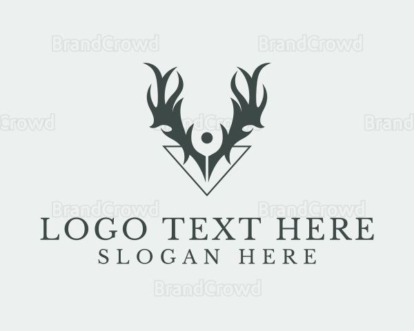 Luxury Reindeer Antler Logo