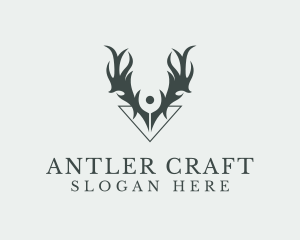 Luxury Reindeer Antler  logo design