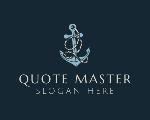 Anchor Rope Letter Q logo design