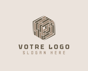 Brick - Cube Brick Flooring logo design