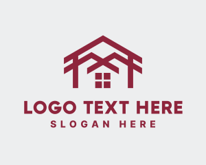 Realty - House Roofing Renovation logo design