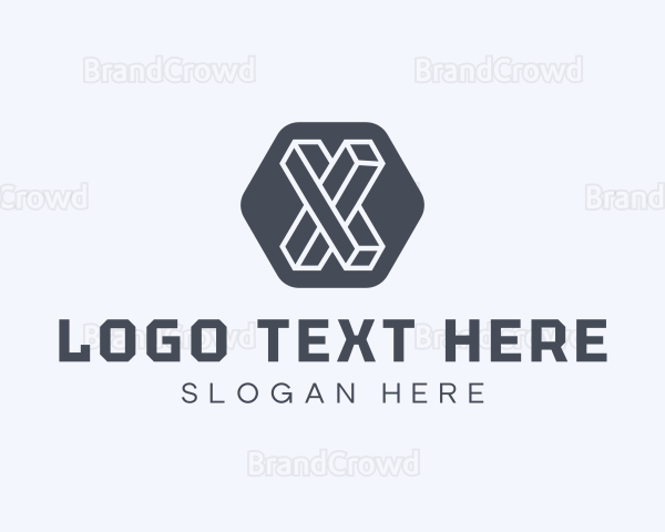 Geometric Letter X Logo