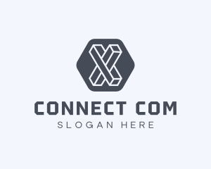 Telecommunication - Geometric Letter X logo design