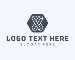 Telecommunication - Geometric Letter X logo design