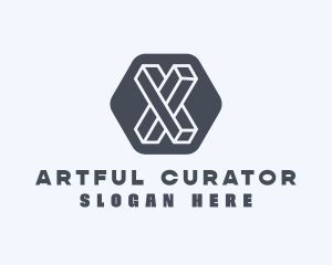 Geometric Letter X logo design