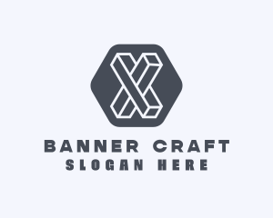 Geometric Letter X logo design