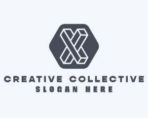 Geometric Letter X logo design