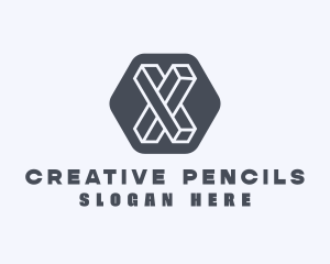 Geometric Letter X logo design