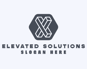 Geometric Letter X logo design