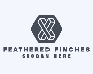 Geometric Letter X logo design