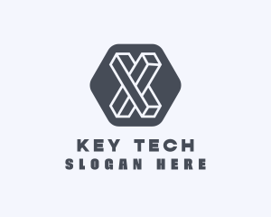 Geometric Letter X logo design