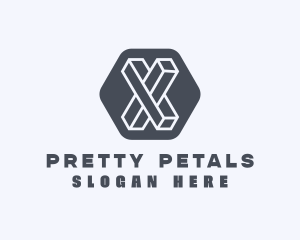 Geometric Letter X logo design