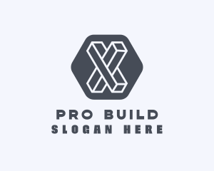 Geometric Letter X logo design