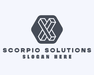 Geometric Letter X logo design