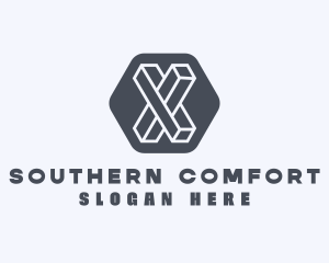 Geometric Letter X logo design