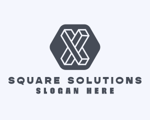 Geometric Letter X logo design