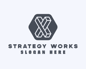 Geometric Letter X logo design