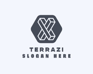 Geometric Letter X logo design