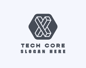 Geometric Letter X logo design