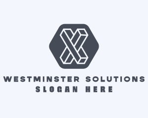 Geometric Letter X logo design