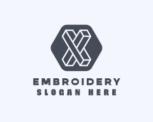 Geometric Letter X logo design