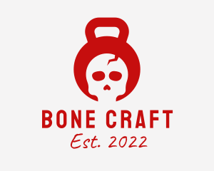 Bones - Dead Skull Kettlebell Crossfit logo design