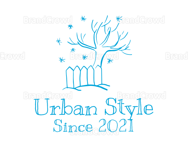 Minimalist Winter Tree Logo