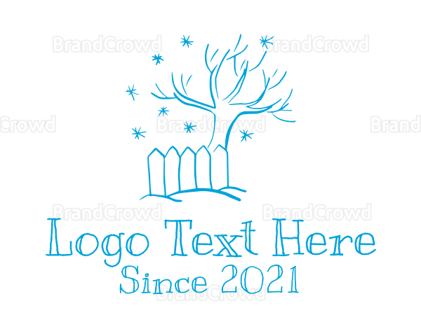 Minimalist Winter Tree Logo