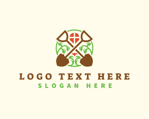 Home - Landscaping Garden Shovel logo design