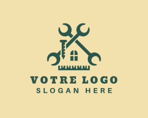 House Construction Wrench logo design