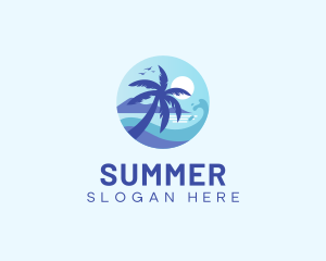 Beach Vacation Destination logo design