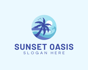 Beach Vacation Destination logo design