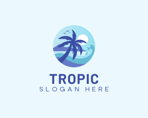 Beach Vacation Destination logo design