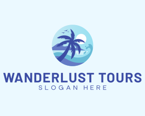 Beach Vacation Destination logo design