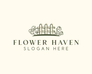 Fence Flower Garden logo design