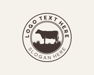 Farm - Grass Cow Farm logo design