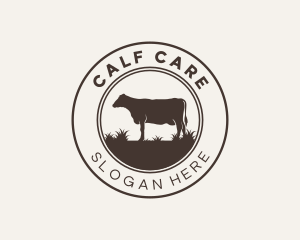 Calf - Grass Cow Farm logo design