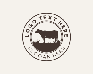 Calf - Grass Cow Farm logo design