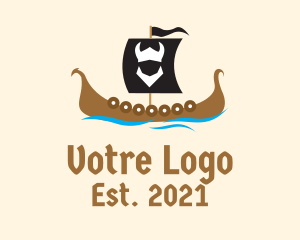 Ancient - Medieval Viking Ship logo design