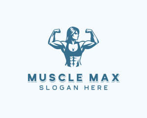 Bodybuilding - Bodybuilding Woman Workout logo design