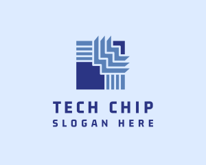 Computer Network Microchip logo design