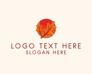 Dried - Autumn Season Leaves logo design