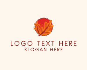 Fall Season - Autumn Season Leaves logo design