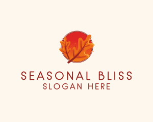 Season - Autumn Season Leaves logo design