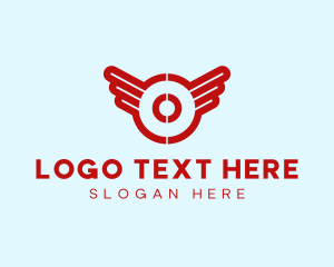 Flying School - Aviation Wings Letter O logo design