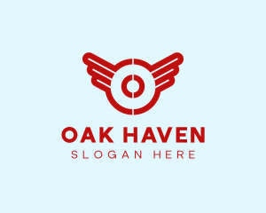 Aviation Wings Letter O logo design