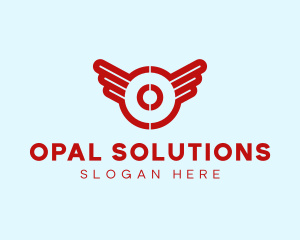 Aviation Wings Letter O logo design